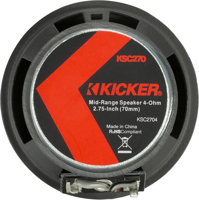KICKER 51KSC2704 KS-Series 2.75" Midrange Speakers, 4-Ohm, Pair
