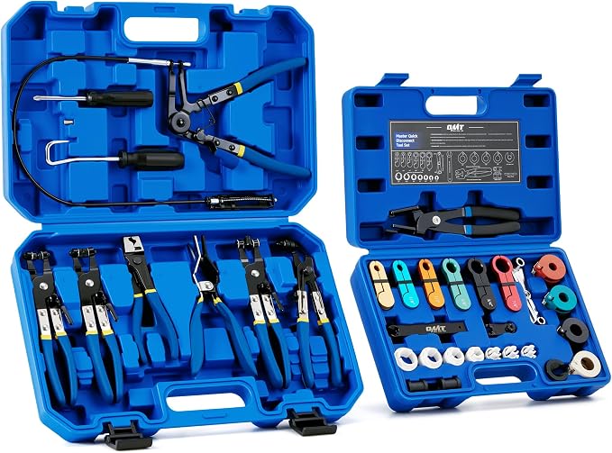 Orion Motor Tech 10pc Snap Ring Pliers Set & Fuel Line Disconnect & Hose Clamp Pliers Tool Set, Bundle