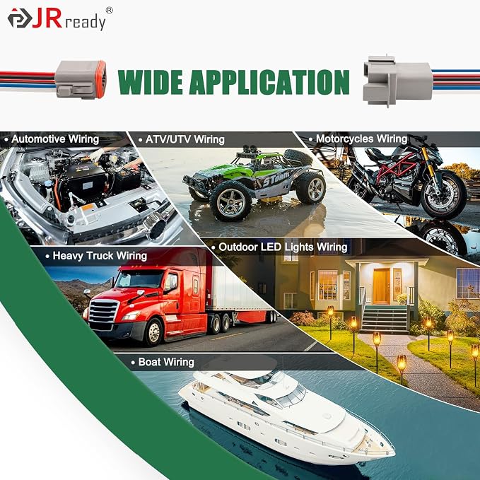 JRready DT Deutsch Connector Kit IP68 Waterproof for Car, Boat, Truck, Motorcycle, DRK-RT1B Deutsch Pin Removal Tool, Pin Socket Contact/Wedgelock Removal Tool for Deutsch DT, DTM, DTV, DRB,