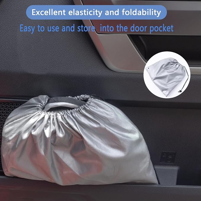 JDMCAR Dashboard Tray and Windshield Sun Shade Compatible with Toyota Tundra Accessories 2022 2023 2024