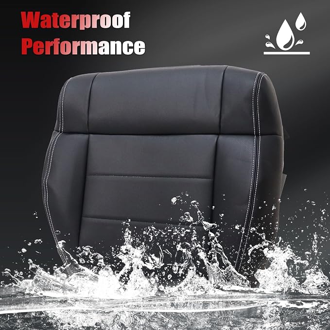 Front Driver & Passenger Side Bottom Replacement Leather Seat Covers Black #ALX9 Compatible with Jeep Wrangler JK Sahara Rubicon Sport X-S Islander Mountain Unlimited 2008 2009 2010 2011 2012