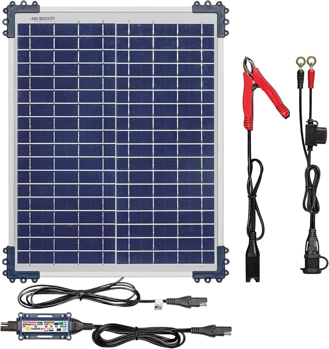 Optimate Solar Duo, TM522-D2, 6-Step 12V / 12.8V 1.6A Weatherproof Solar Battery Saving Charger & maintainer