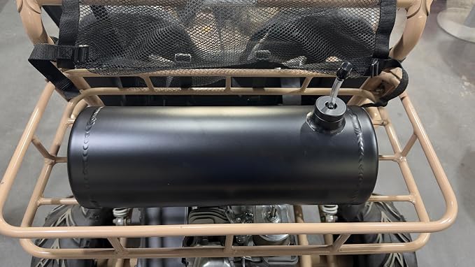 Black Gas Tank Fuel Tank Aluminum Cylinder 6 x 18" Center Fill 2 Gallon minibike gas fuel tank For Golf Cart ,Motorcycle ,Dune Buggy ,mini bike ,go kart