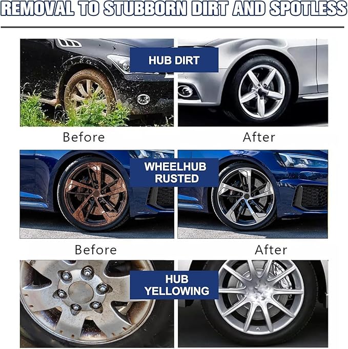 Upgraded Bronze Bomber Wheel Cleaner, Tire Cleaner,- Safe on Chrome and All Wheel Finishes - Brake Dust, Dirt, Browning, Grease, and Grime Remover USA (4 Pack)