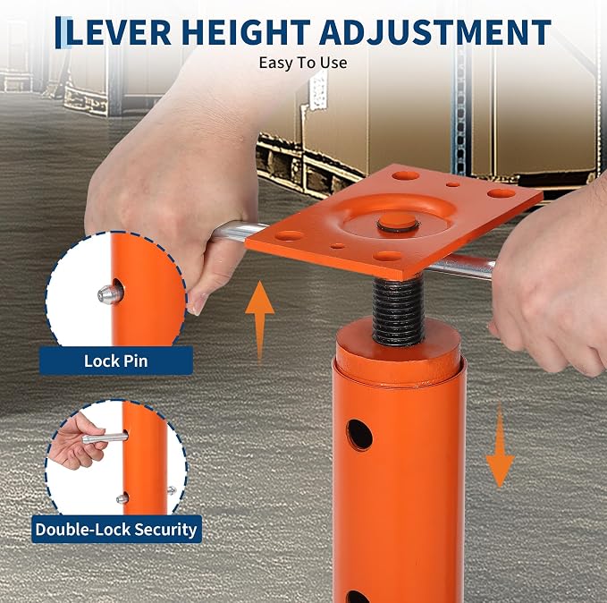 2 Pack Jack Post, House Floor Jack with 19"-36" Height Range, 18000 LBS Lifting Joist Beam Basement Jacks for Leveling, Lifting