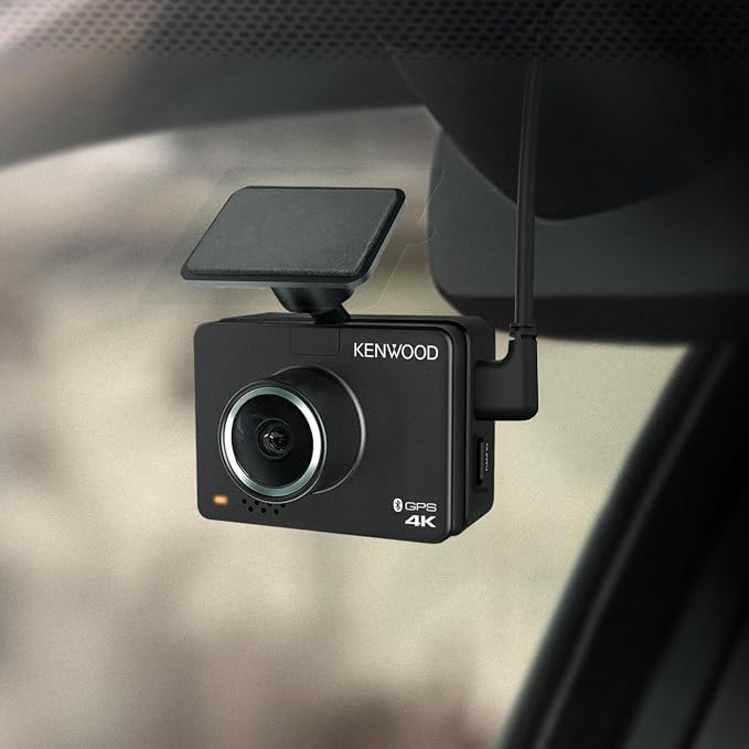 KENWOOD DRV-A610WDP Dash Cam Front and Rear with GPS, 4K/2K Dash Camera for Cars, Trucks & RVs, Bluetooth & WiFi Support, Loop Recording, G Sensor, Motion Detection, Includes 64GB Micro SD Card