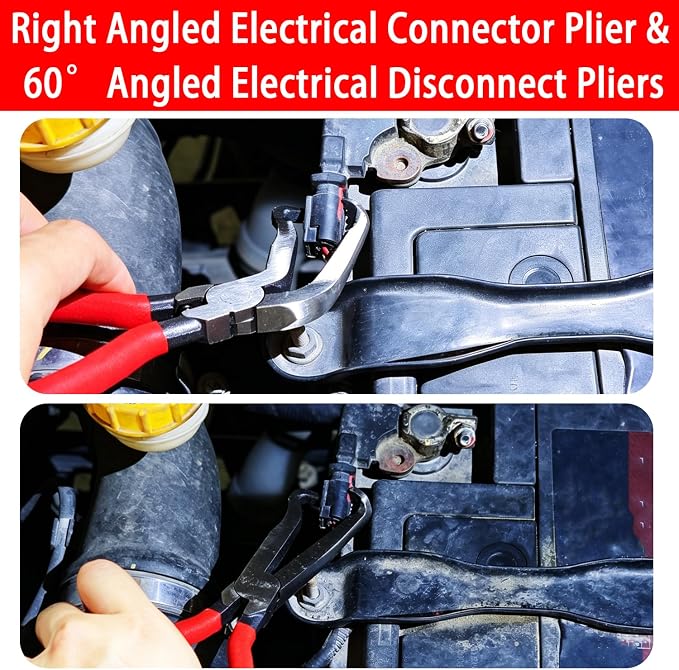 12PCS Auto Fuel Line Disconnect Tool & Electrical Disconnect Pliers Set, Trim Removal Tool & Automotive Electrical Terminal Connector Separator Removal Tool Kit, Automotive Repair Tool Kit