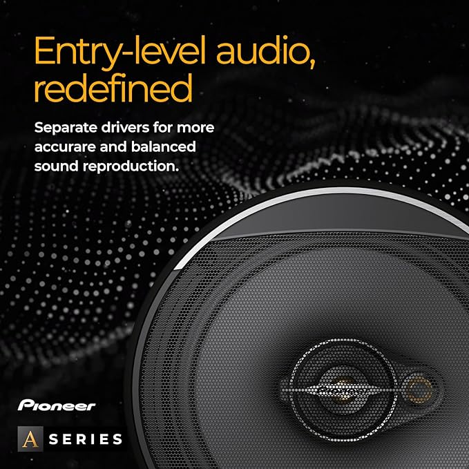 Pioneer A-Series Standard TS-A6881F 6” x 8” 4-Way Speakers (Pair) – 350W Max, Balanced Sound + Smooth Treble, Enhanced Bass, Great Stock Replacement