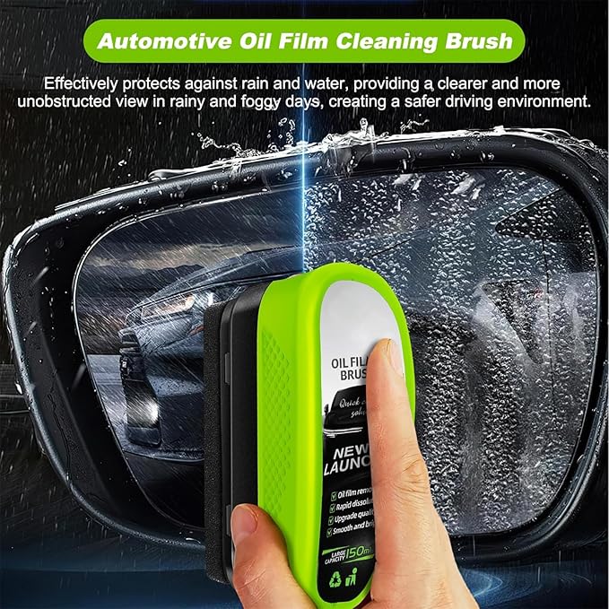 3 Pack Automotive Clear Vision Windshield Cleaner, Oil Film Cleaning Brush for Car Windows, Clear Vision Glass Cleaner Car Windshield Cleaner Tool Improving Windshield Clarity & Visibility