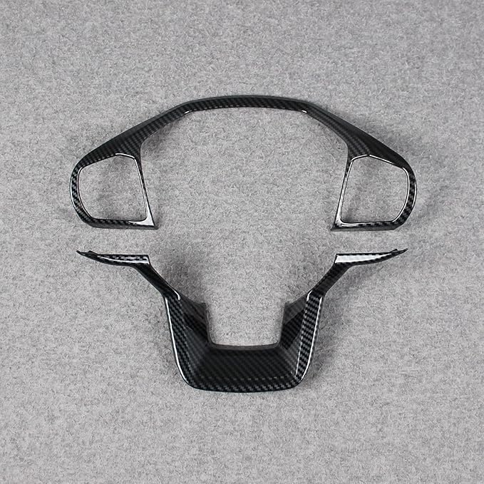 for Ford Explorer 2023 2024 2025 Wheel Steering Trim Panel Cover Trims ABS Carbon Fiber Pattern