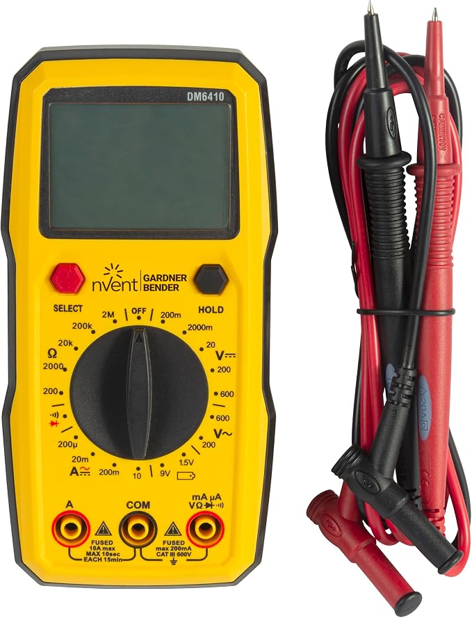 Sperry Instruments DM6410 8 Function Digital Multimeter, Yellow