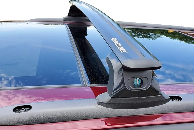 BRIGHTLINES Heavy Duty Anti-Theft Premium Aluminum Roof Bars Roof Rack Crossbars Compatible with 2011-2021 Jeep Grand Cherokee with Roof Black Plastic Moldings (Black)