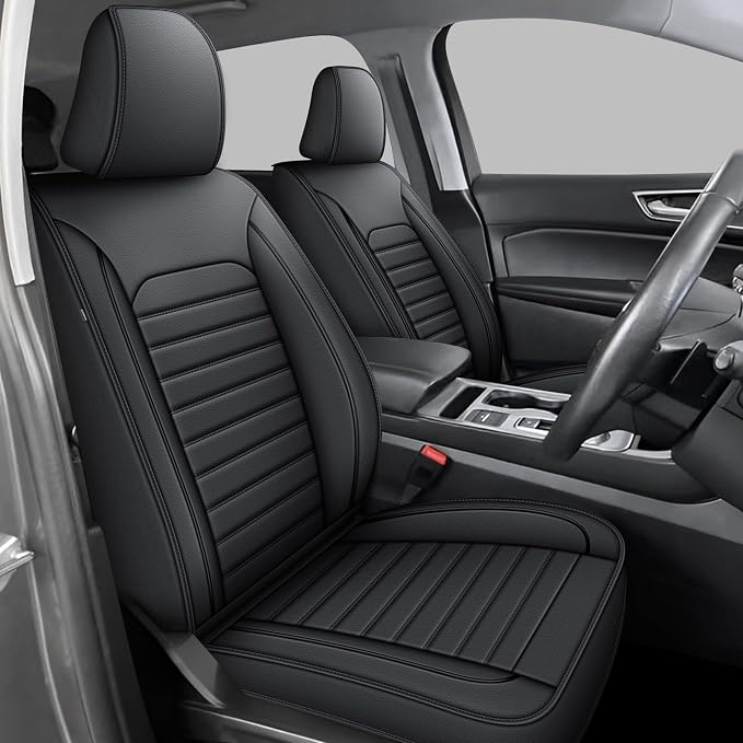 Car Seat Covers Fit for Ford Edge 2007-2025 Front Set Luxury Faux Automotive Seat Covers Waterproof Car Seat Protector Cushion Protector for Ford Edge Accessories Women Girl Gift