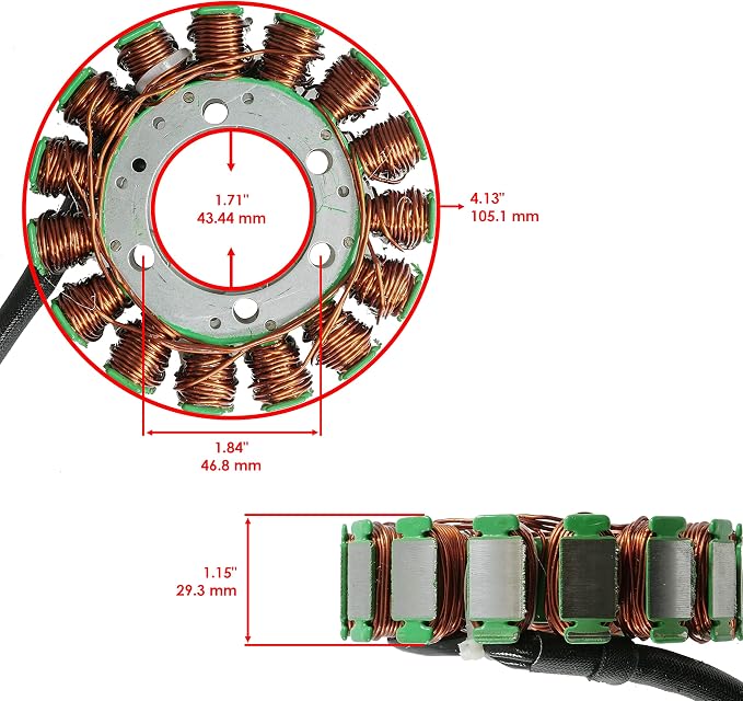 Caltric Stator and Regulator Rectifier with Gasket Compatible with Yamaha Rhino 700 Yxr700F 4X4 Fi 2008-2013