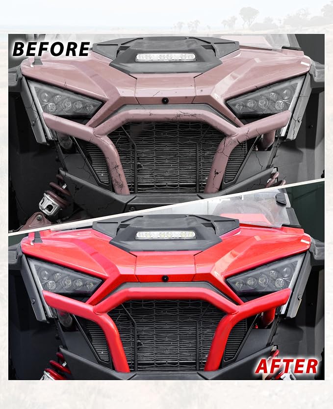 Combined Front Fascia for Polaris RZR PRO XP/XP 4 2020-2024 Accessories, Black PP Front Decoration Frame Combination Trim Panel for 20-24 RZR PRO, Replace #5455177-070