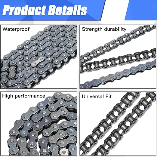 YOXUFA 420 Chain 102 Links for CRF50 XR50 PW80 SSR Tao Tao Coolster 110cc 125cc Pit Dirt Bike 4 Wheeler ATV Quad Kazuma Baja Ice Bear Lifan Kayo NST SDG 50cc 70cc 90cc Go Kart Motorcycle Parts