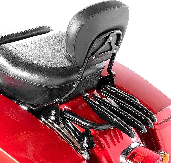 Mofun Detachable Luggage Rack Gloss Black Compatible with Harley Touring, Stealth Style Luggage Rack Fit Street Electra Road Glide Road King 2009-2025 Accessories