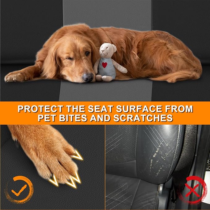 Leather Seat Cover Compatible with Peterbilt Model 579, 579EV, 589, 567, Bottom Back & Armrest Cover, Long Armrests 17in, Driver or Passenger 33in High Back Seat Cover