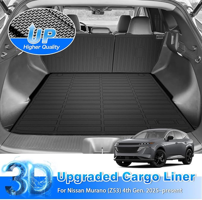Cartist Cargo Liner for Nissan Murano 2025 2026, All Weather Trunk Mat for Murano Accessories, Anti-Slip Heavy Duty