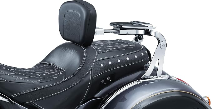 Kuryakyn 7094 Multi-Purpose Driver/Passenger Seat Backrest Component: Fixed Mounts for 2014-19 Indian Motorcycles, 1 Pair, Chrome