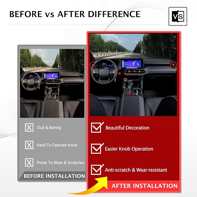 for Toyota Land Cruiser 2024-2025 Accessories, 11-Pieces Aluminum Alloy Knob Cover Trim Set - Push Start, Drive Mode, 4WD Pushrod, Air Vent Ring & Lever (Red)