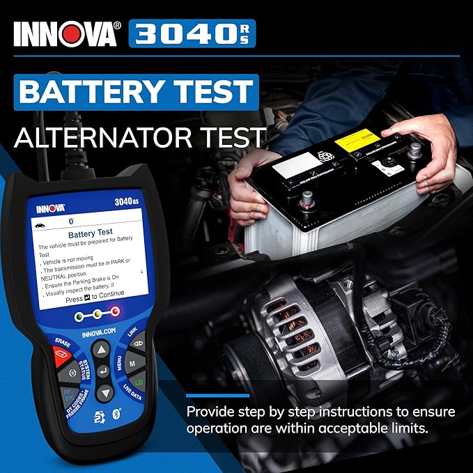 INNOVA 3040RS, OBD2 Scanner, Live Data Streamer, Battery/Alt Tester, Reset Check Engine Light/Brake Light/Oil Light, Free Mechanic Recommended Fix & Parts & Est Repair Cost, Free Updates