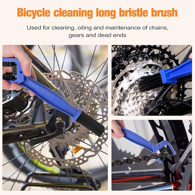 LOQOMI Bicycle Cleaning Kit including chain Cleaing Agent,chain brush,maintenance tool,lube,degreaser