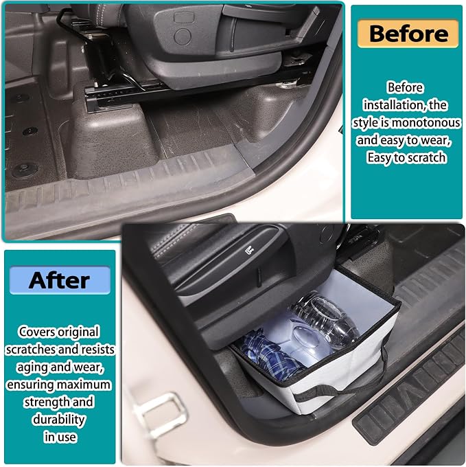Car Front Under Seat Storage Organizer Compatible with Ineos Grenadier 2020-2025 Oxford Cloth Under Seat Storage Box Interior Accessories,Applicable to both left and right. (grey)