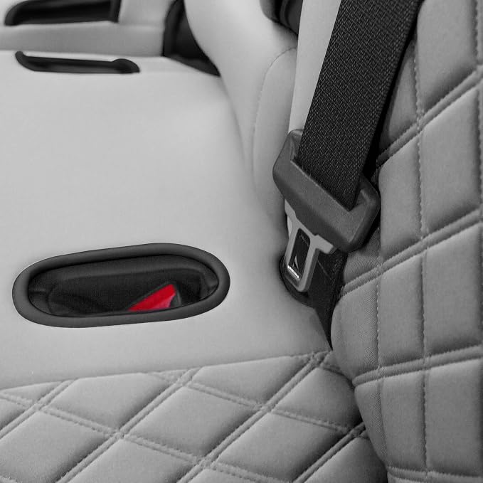 FH Group Custom Fit Car Seat Covers Specifically Made for 2020-2025 Tesla Model Y Ultraflex Neoprene Water Resistant Automotive Seat Covers - Full Set Solid Gray