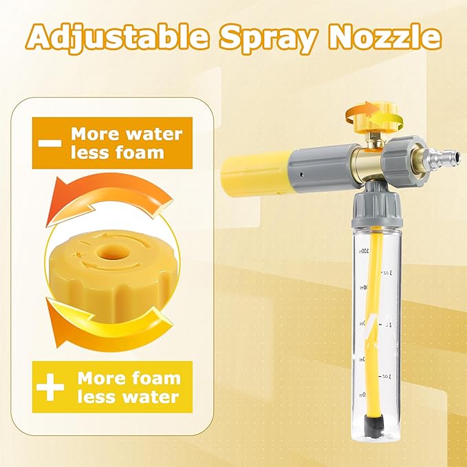 M MINGLE Mini Foam Cannon and Ultimate Pressure Washer Adapter Set