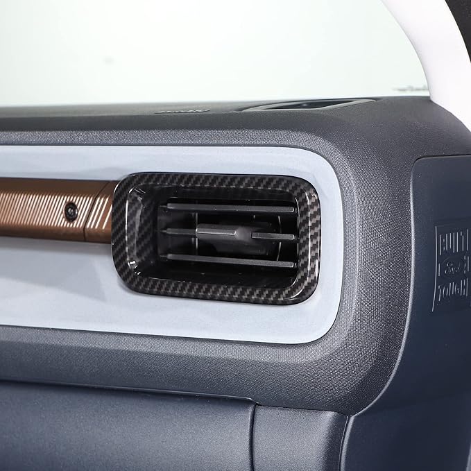 Lcojicep 7PCS Full Set Interior Trim Kit Compatible with Ford Maverick 2022-2024 Central Control air Conditioner Switch Panel Gear Panel air Conditioner Outlet Cover Decoration (Carbon Fiber Grain)