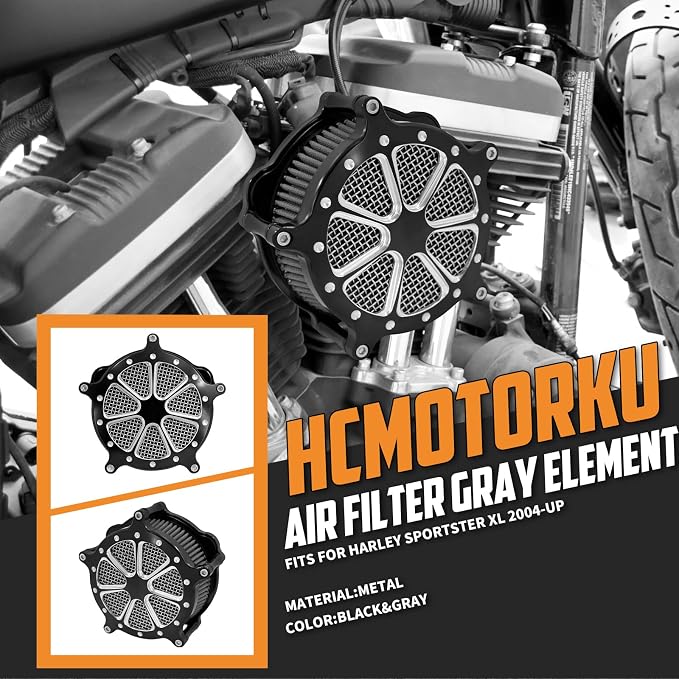 Motorcyle Air Cleaner Filter Fit for Harley Touring street glide road king electra tri trike Dyna Softail Sportster XL (A For Sportster XL 04-up)