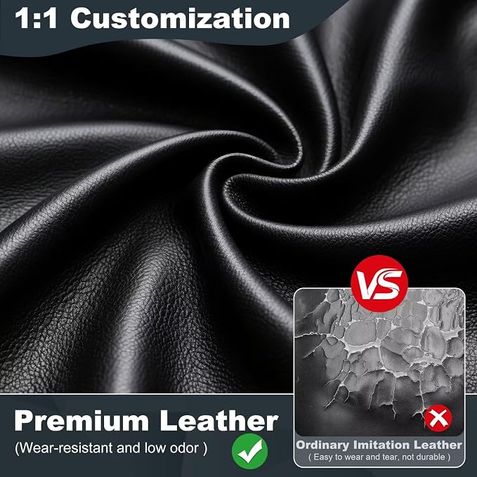Car Seat Covers for Jeep Grand Cherokee 2011-2021 Front Seat - Waterproof Leather Custom Automotive Seat Covers Protector (2PCS Front,Black)