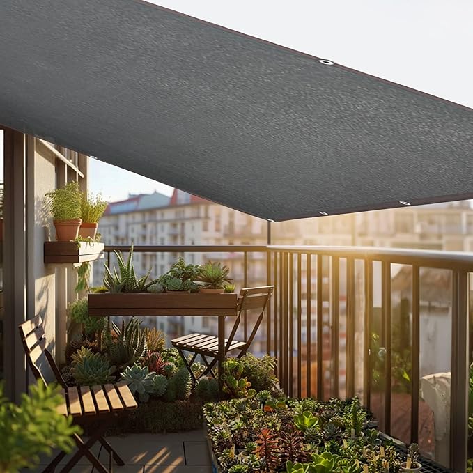 winemana 70% Black Shade Cloth, 6.6 x 16 FT Durable Mesh Tarp with Grommets, Resistant Garden Sun Shade Netting with Taped Edge for Plant Cover, Greenhouse, Patio, Tomatoes, Chicken Coop, Barn Kennel