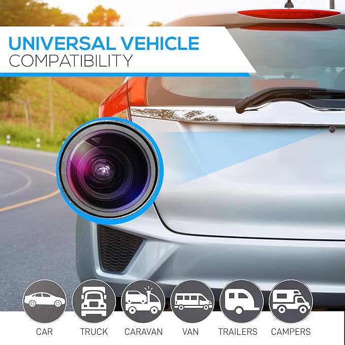 Pyle Universal Front and Rear Dash Camera - 580 x 540 Pixels Compact Mini Car Backup Camera with Night Vision, Waterproof IP-68, 170° Adjustable Viewing Angle, Reverse & Rearview Parking Assistance