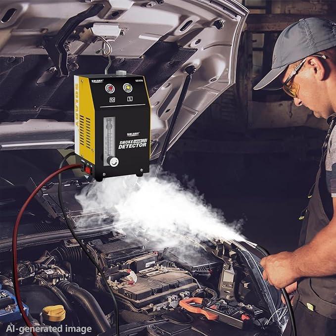 Automotive EVAP Smoke Machine Test - 12V DC Vacuum Smoke Leak Detector with Built-in Air Pump