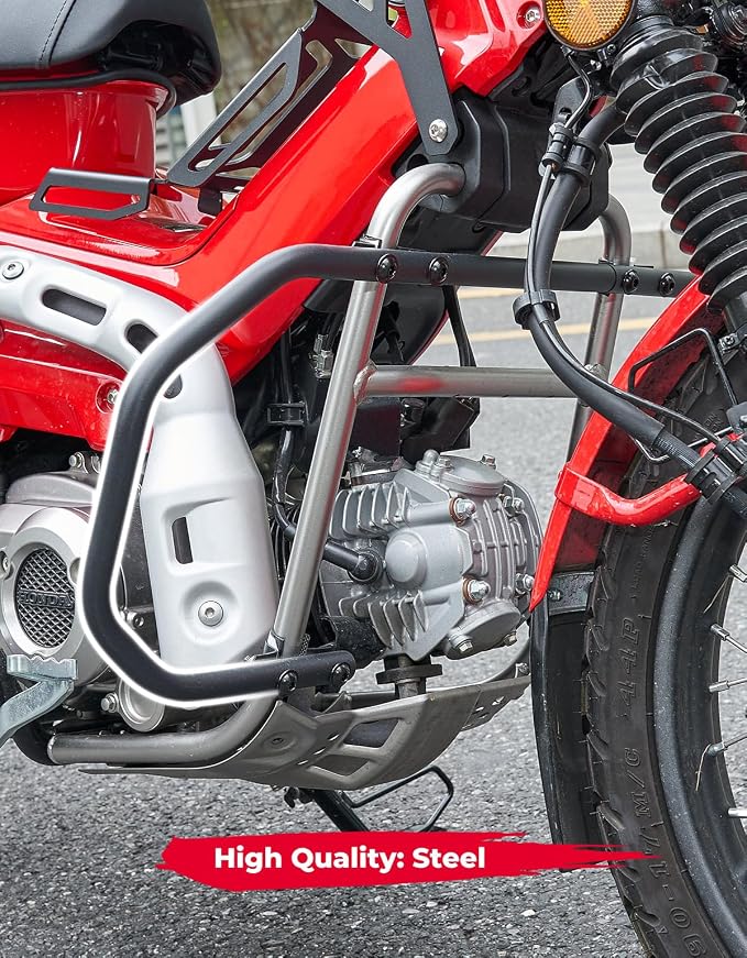 KEMIMOTO Motorcycle Engine Guard Crash Bar Compatible with Trail 125 CT125 Hunter Cub 125 2020 2021 2022 2023 2024 2025 2026 Bumper Protector