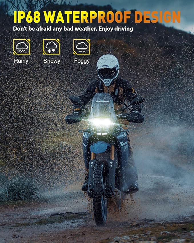 Termitor H4/9003/HB2 Hi/Low Beam HID Kits for Motorcycles, 30,000LM High Intensity Output, 1:1 Halogen Replacement, 6500K Pure White, 70,000Hr Lifespan, Easy Plug and Play Installation, Pack of 1 | 1:1 OEM Fit, Long Life, High Output, Simple Install, H...