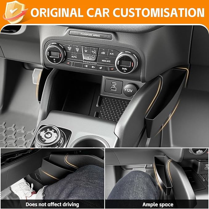 Center Console Organizer Compatible with 2021-2024 Ford Bronco Sport/2020-2024 Ford Escape Shifter Storage Gear Side Storage Organizer for Bronco Sport/Escape Accessories(Shifter Tray)