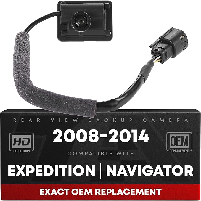 Rear View Backup Camera, Reverse Park Assist - Compatible with 2008 Ford Expedition, 2008-2014 Lincoln Navigator - OEM 9L7Z19G490B, FO1960137