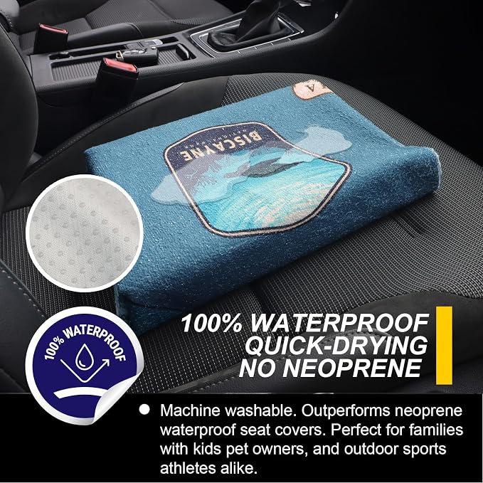 Back Seat Cover for Car Trucks Van SUV Jeep,Waterproof Rear Bench Towel Seat Covers for Dogs and Kids,Automotive Backseat Protector (National Parks)