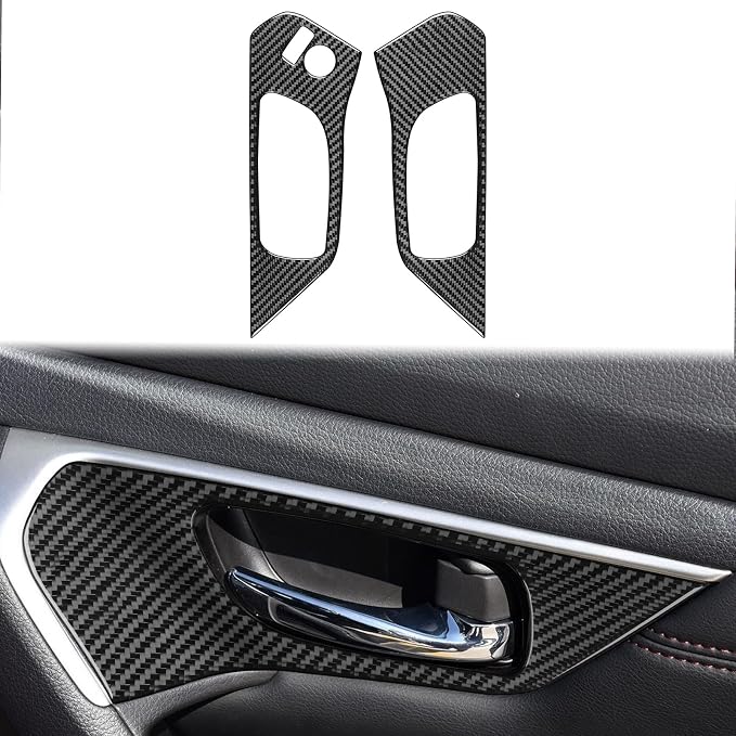 Soft Real Carbon Fiber Compatible with Nissan Altima 2013 2014 2015 2016 2017 2018 Interior Accessories Front Inner Door Handle Cover Trim Decal