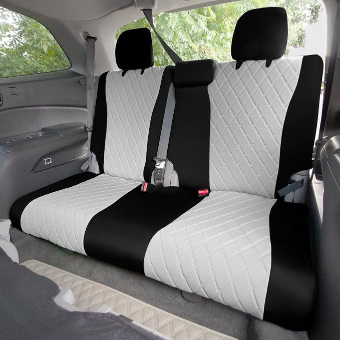 FH Group Custom Fit Car Seat Covers Specifically Made for 2016–2022 Honda Pilot, 3rd Row Set Gray Ultraflex Neoprene, Waterproof Car Seat Cover, Honda Accessories