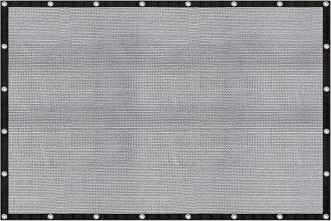 Cool Area 60-70% Shade Cloth 8x12FT Heavy Duty Knitted Mesh Tarp with Grommets Mesh Screen for Patio Canopy Garden Porch Greenhouse Pools Dog Kennel Black