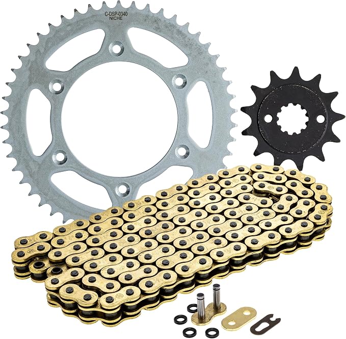 NICHE Drive Sprocket Chain Combo for Honda CRF250F Front 13 Rear 50 Tooth 520 X-Ring 120 Links