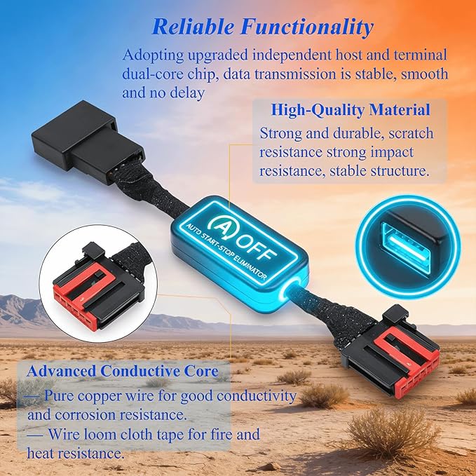 Auto Start Stop Eliminator for Ford F-150 2015-2020 All Trims, Keep Memory Disable Start Stop, Plug & Play Canceller, No Coding Required, Fits XL, XLT, Lariat, King Ranch, Platinum, Limited