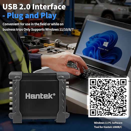 Hantek 1008C PC USB 8CH Automotive Diagnostic Digital Oscilloscope/DAQ/Programmable Generator