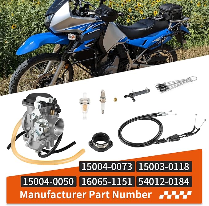 Carburetor Assembly + Throttle Cable w/Intake Manifold For Kawasaki KLR 650 KLR650 2008-2018 (All Edition) 15004-0073 15003-0118 15004-0050
