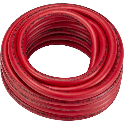 Kicker KMWPR420 (47KMWPR420) 4AWG Marine Power Wire 20FT