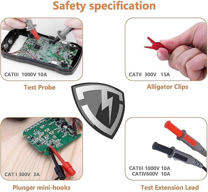 Test Leads Set KET01 & Multimeter HT118A